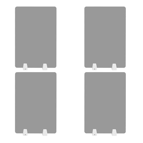4PCS Desk Dividers Office Partitions, Privacy Desk Panel Protective, Acrylic Plexiglass Shield with Clamps for Offices Schools Call Centers - 23.6”L X15.8”W - color: Grey