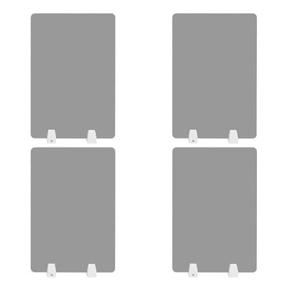 4PCS Desk Dividers Office Partitions, Privacy Desk Panel Protective, Acrylic Plexiglass Shield with Clamps for Offices Schools Call Centers - 23.6”L X15.8”W - color: Grey