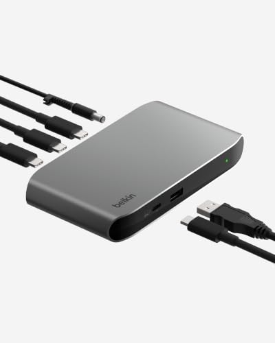 Belkin Connect Thunderbolt 4 Docking Station, 5-in-1 USB-C Multiport Core Hub w/ 96W Power Delivery for Mac, Windows, Single 8K or Dual 4K Display, Thunderbolt 4 Cable & Power Supply Included - style: Thunderbolt 4