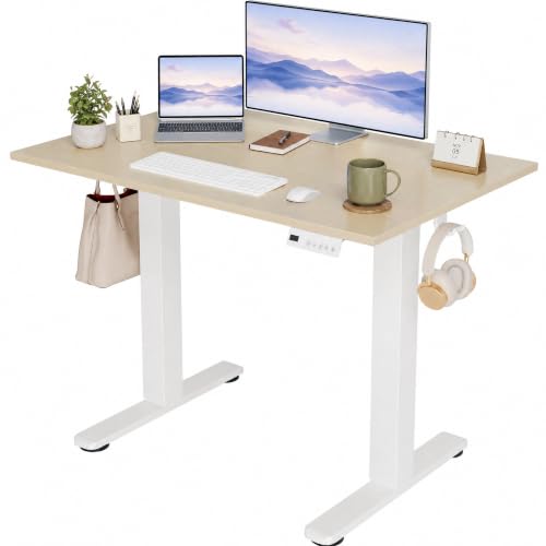 Claiks Electric Standing Desk, 40x24 Inch, Nature - color: Nature, size: 40 Inch