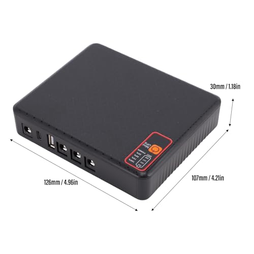 Mini UPS, 15600mAh Uninterruptible Power Supply with Multi Voltage Output, Compact Design for Router, Modem, Security Camera (US Plug)