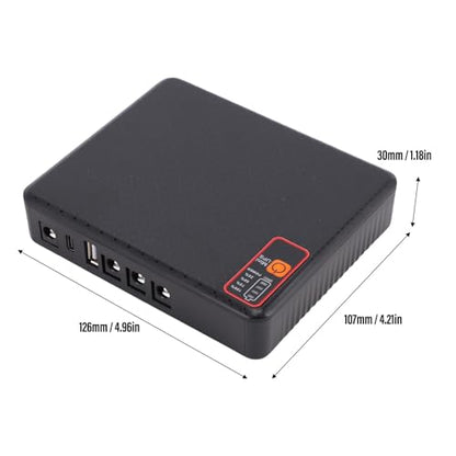 Mini UPS, 15600mAh Uninterruptible Power Supply with Multi Voltage Output, Compact Design for Router, Modem, Security Camera (US Plug)