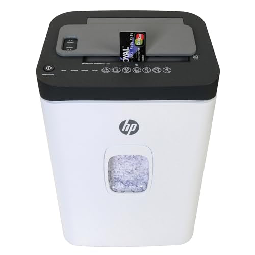 HP - Micro Cut Paper Shredder, 12-Sheet Manual, 150-Sheet Auto Feed | Micro Cut High Security Shredding, Auto Feed And Manual Capacity, Continuous Performance, Large Capacity, Rolling Casters - size: 150 Sheet