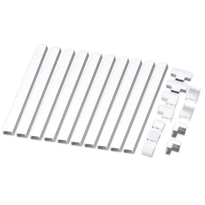 Cable Concealer Kit, 157 inches Cord Cover, Wall Mount Wire Management System, White