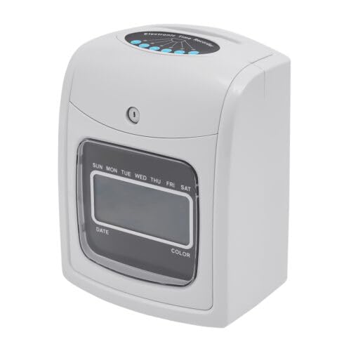 YIYIBYUS Time Clocks for Employees Small Business, Punch Time Clock Machine up to 50 Employees LCD Display Ringing Alert Employee Attendance Time Clock with 50 Cards