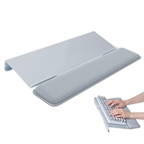 Laborio Computer Keyboard Wrist Rest, Keyboard Riser Stand for Desktop - color: Gray