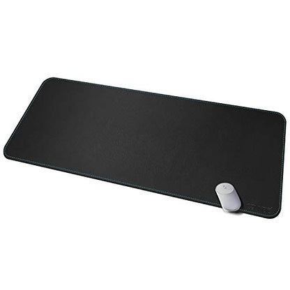 CENNBIE Leather Desk mat Protecter 47.2X19.6in Super Large(Black) - color: Black, size: 19.6" x 47.2"