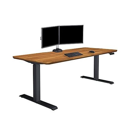 Vari Classic Electric Standing Desk – 72x30 – Butcher Block/Slate - color: Butcher Block / Slate Legs, size: 72 in x 30 in