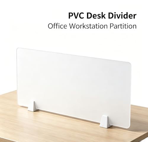 Solid White PVC Desk Divider Freestanding Office Workstation Privacy Partition Screen (T) - color: T
