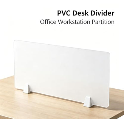 Solid White PVC Desk Divider Freestanding Office Workstation Privacy Partition Screen (T) - color: T