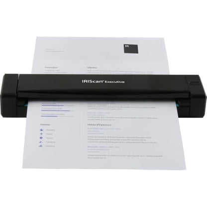 IRISCan Executive 4 Duplex Portable Mobile Document & Receipts Portable Color Scanner USB Powered, 1Click Scan to PDF, Full OCR 138 Languages, Scan to PDF/Word/XLS/JPG/Cloud/,Business Cards & Receipts
