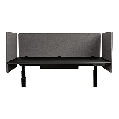 Stand Up Desk Store ReFocus Clamp-on Acoustic Desk Divider Privacy Panel that Reduces Noise and Visual Distractions (Ash Gray, 59" x 23.6, 23.6" x 23.6", & 23.6" x 23.6") - color: Ash Gray, size: 60" Set