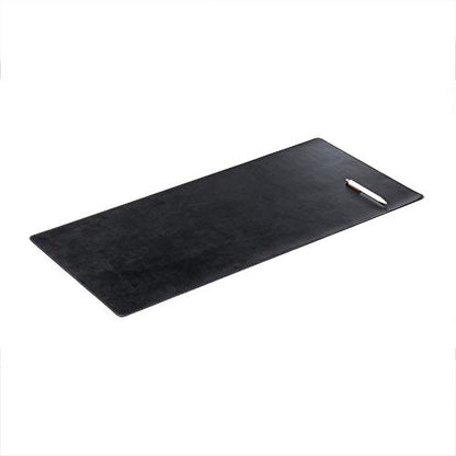 DACASSO Bonded Leather No Core Rollable Desk Mat/Pad - Luxury Leather Desk Blotter for Writing - Executive Desk Surface Protector - (Black, 32” x 15”)