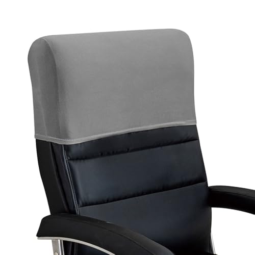 Stretch Office Chair Headrest Cover, Milk Silk Headrest Protector for Office Chairs, Head Rest Covers for High Back Computer Chairs, Furniture, Recliner Chair, 1 Pack, Light Gray - color: Milk Silk, Light Gray, size: 1 Pack