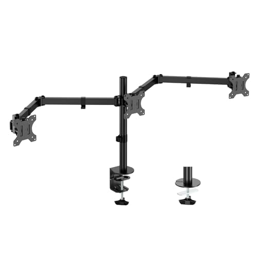 UPGRAVITY Triple Monitor Desk Mount Fits 3 Screens up to 27 inch