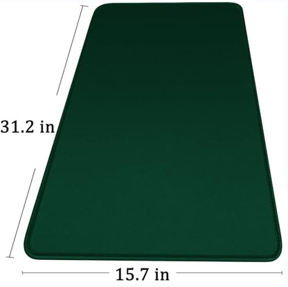 Gaming Mouse Pad with Stitched Edges, Durable Non-Slip Natural Rubber Base - color: Green, size: 31.5L x 15.7W inches
