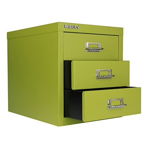 3-Drawer Steel MultiDrawer Cabinet - Green, by Bisley - color: Bisley Green, size: 3 Drawer