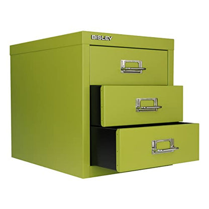 3-Drawer Steel MultiDrawer Cabinet - Green, by Bisley - color: Bisley Green, size: 3 Drawer