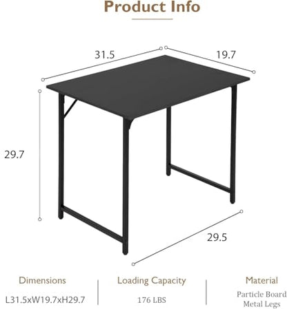 BestOffice Computer Desk,Home Office Desk, Modern Simple Style for Home Office Study Writing (Black, 32 Inch) - color: Black, size: 32 Inch