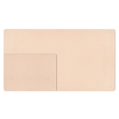 Nekmit Leather Desk Blotter Pad 17 x 12 Inches, Flat, Non-Slip, Waterproof, Apricot - color: Apricot, size: 12" x 17"