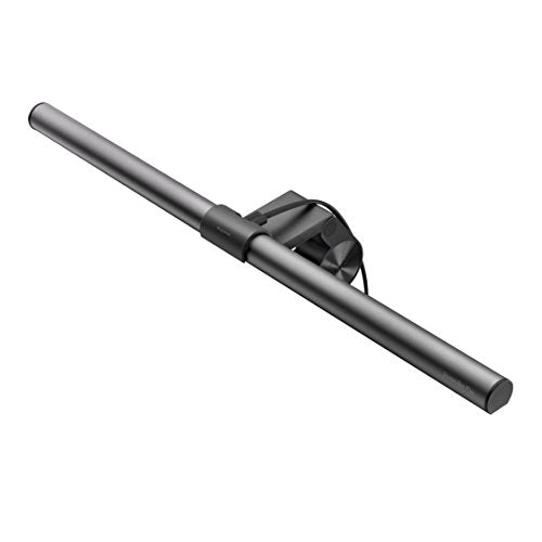 BenQ ScreenBar Plus e-Reading LED Computer Monitor Light Bar with Desktop Dial, Auto-Dimming and Hue Adjustment, No Screen Glare, Space Saving, USB Powered, Matte Silver - style: ScreenBar w/ Dial