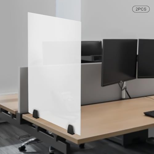 2 PCS Acrylic Acoustic Desk Divider Privacy Panel Desk Divider Desk Partition Noise Reducing Mounted Sound Proof Dividers for Office Reduce Noise and Visual Distractions 30" x 18" - size: 2 PCS 30" x 18"