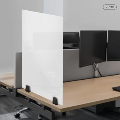 2 PCS Acrylic Acoustic Desk Divider Privacy Panel Desk Divider Desk Partition Noise Reducing Mounted Sound Proof Dividers for Office Reduce Noise and Visual Distractions 30" x 18" - size: 2 PCS 30" x 18"