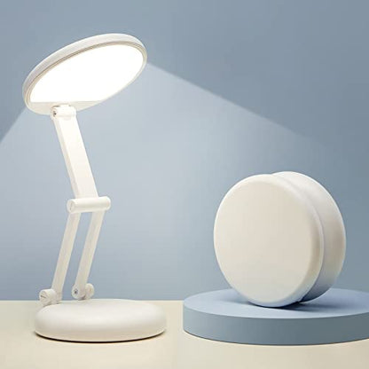 One Fire Rechargeable Table Lamp, 3600mAh Battery Operated Lamp Desk Lamp - color: White