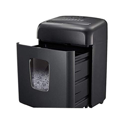 Shredder with Wheels-6-Sheet Cross-Cut Paper, CD and Credit Card Home Office with Pullout Basket
