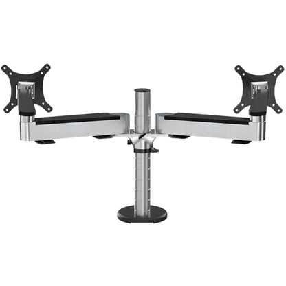 OmniView Dual Monitor Stand - Height Adjustable Arms for 24"-27" Screens - Desk Mount with 360° Rotation - VESA Compatible - Each Arm Supports up to 15lbs | Black - size: Dual Arms