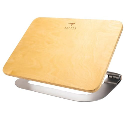Under Desk Footrest for Active Sitting – Motion Rocking Foot Rest to Bounce & Fidget While You Work – Ergonomic Wooden Desk Foot Rest for Circulation & Focus – Hopper - color: Birch