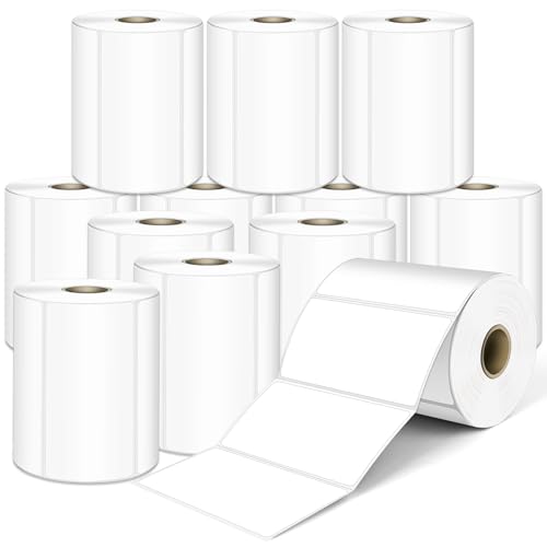 LLIKED 4" x 2" Direct Thermal Labels, 9000 Barcode Shipping Labels - size: 4"x2"-12 Rolls