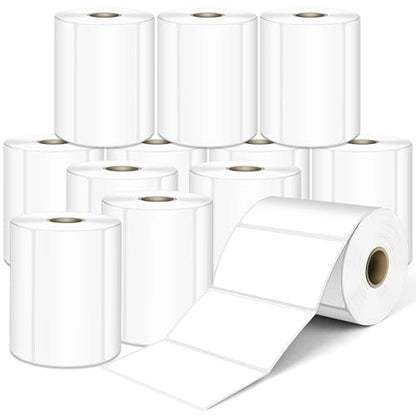 LLIKED 4" x 2" Direct Thermal Labels, 9000 Barcode Shipping Labels - size: 4"x2"-12 Rolls