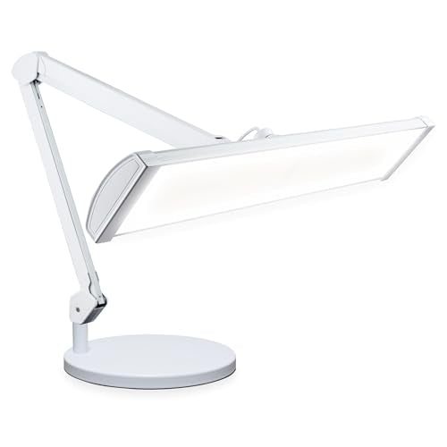 Neatfi Ultra 3,500 Lumens LED Desk Lamp with Base, 26-Inch Shade (White-3) - color: White-3, size: 26-Inch Wide Shade