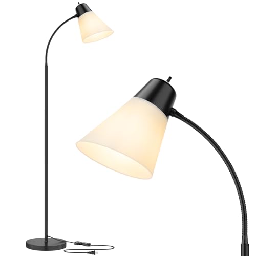 Coucrek Floor Lamp, Reading Floor Lamps for Living Room - color: Black