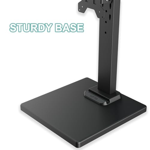 Suptek Dual Monitor Stand Vertical Stack Free-Standing Riser | Fits Two Screen Max 36" & One Screen Max 43", Swivel, Tilt, Height Adjustable, 50, 75 and 100mm Vesa, Base Stand - size: 13-43in(single)/13-36in(dual)