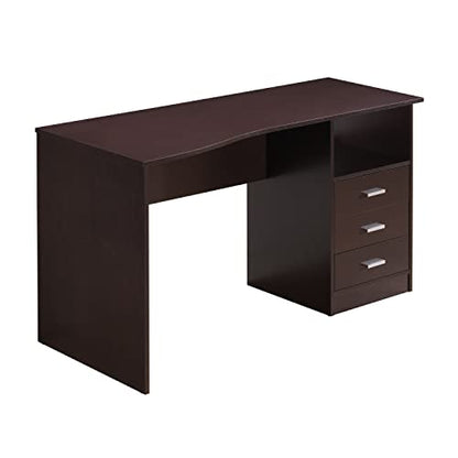 Techni Mobili 51 Inch Classic Computer Desk w/Drawers & Storage, Wenge - color: Wenge