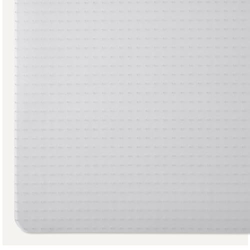 Amazon Basics Office Chair Mat for Low Pile Carpeted Floors, Clear Plastic with Studded Grips, 46" x 60", for Home or Office - size: 46" x 60"