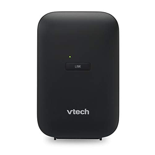 VTech VCS712 ErisStation DECT 6.0 Wireless Conference Phone with 2 Wireless Mics, Full-Duplex Speakerphone, Orbitlink Technology, 150ft Range, Black - size: 2 microphones, style: Removable Base
