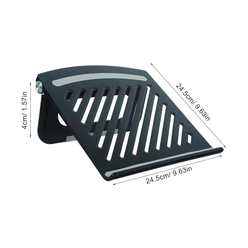 Cabilock Foldable Adjustable Laptop Stand Multi-Angle Desktop Riser with Ventilated Base for Overheating Prevention Portable Computer Holder for Office and Gaming Use