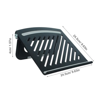 Cabilock Foldable Adjustable Laptop Stand Multi-Angle Desktop Riser with Ventilated Base for Overheating Prevention Portable Computer Holder for Office and Gaming Use