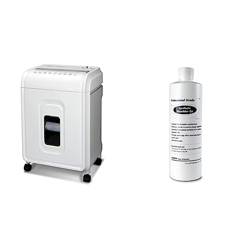 Aurora AU1480MA 14-Sheet Micro-Cut Paper, CD, and Credit Card Shredder Bundle with Aurora SL16 Synthetic Shredder Oil - style: 14-Sheet Microcut Anti-Jam 30 Min