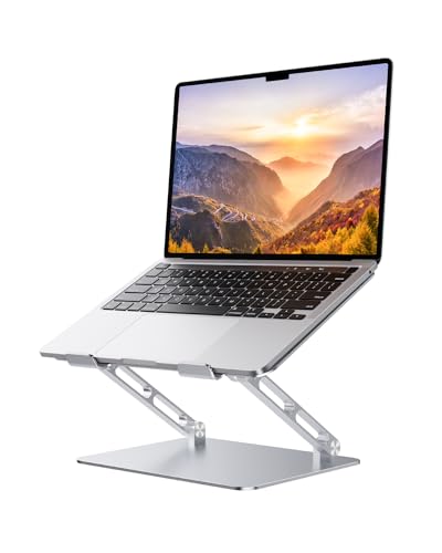 Orlian Adjustable Aluminum Laptop Stand for MacBook Air Pro Neo 10-17.3'' - color: Silver, size: 17.3"