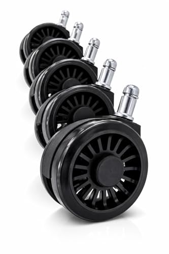 Office Chair Caster Wheels, Heavy Duty Replacement, Set of 5 Tech Team