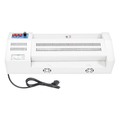Electric Thermal Laminator Machine,A4/A3 Paper Hot/Cold Roll 12.6inch Laminating Width Device with with Four Rollers and a Switching Button for Offices Homes Schools