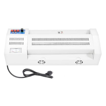 Electric Thermal Laminator Machine,A4/A3 Paper Hot/Cold Roll 12.6inch Laminating Width Device with with Four Rollers and a Switching Button for Offices Homes Schools