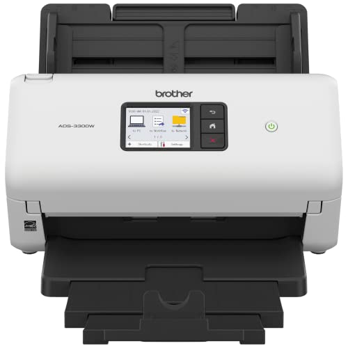 Brother ADS-3300W Wireless, High-Speed Desktop Scanner | 2.8-inch Touchscreen | Scans Up to 40ppm1 - style: New