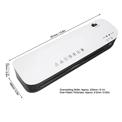 ASHATA SL299 Thermal Laminator Machine, 9 inch Hot Cold Laminating Machine with Paper Cutter and Corner Rounder, Anti Jam Lamination Machine for Laminate Recipe Cards, Photos and