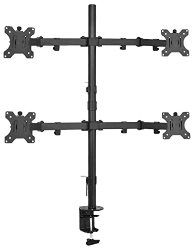 VIVO Quad 13 to 30 inch LCD Monitor Desk Mount | Adjustable 4 Screen Stand - size: Quad Mount