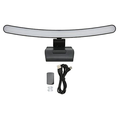 Computer Monitor Lamp, Asymmetric Optical Design Eye Protection LED Task Light Bar with Touch Dimming for Curved Monitors Office Study Gaming